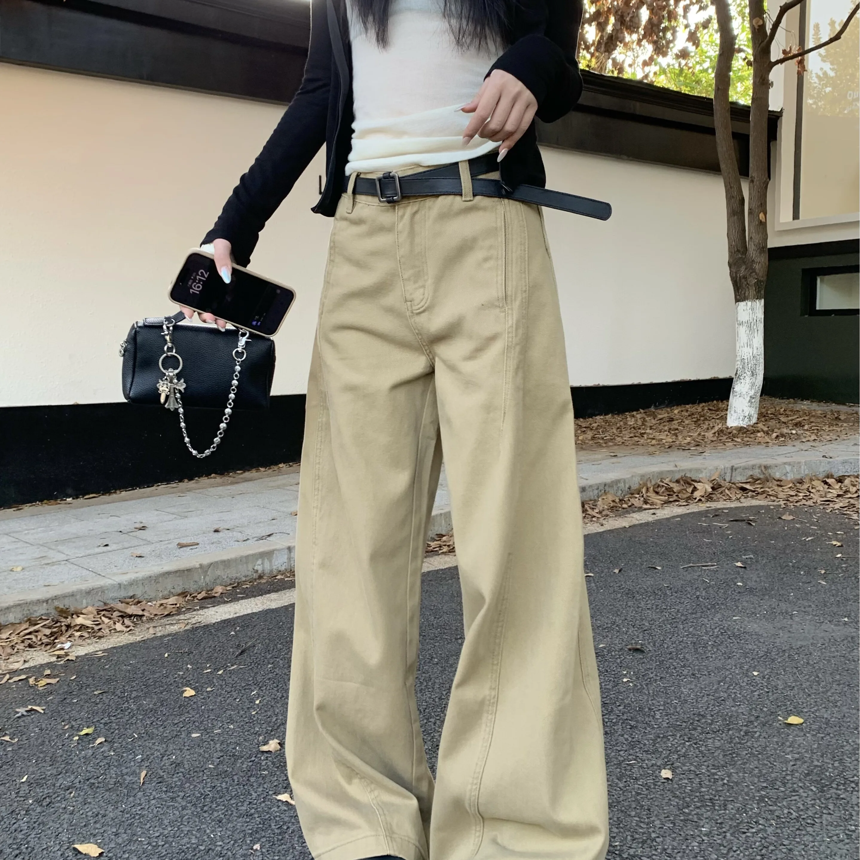 Fashionable Casual High Waist Wide Leg Jeans Women's Straight Cut Denim Pants Autumn 2026 New Style Versatile Comfortable Lon...
