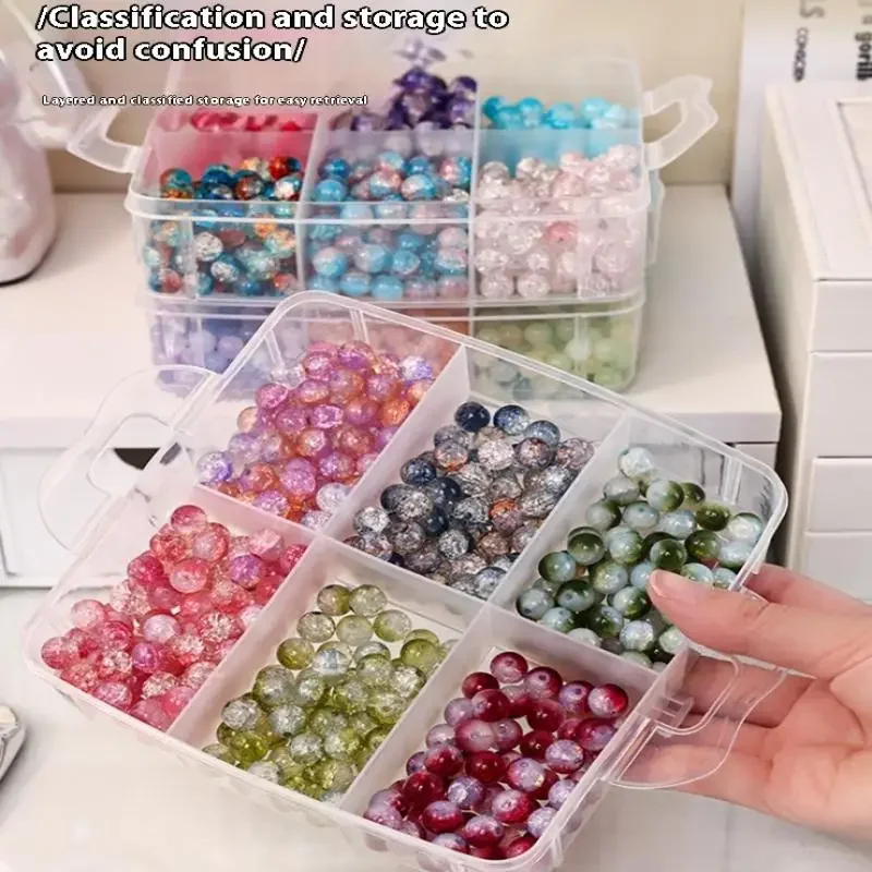1/3/5 Tier Adjustable Stackable Compartment Slot Plastic Storage Box For Organizing Toys Jewelry Accessories