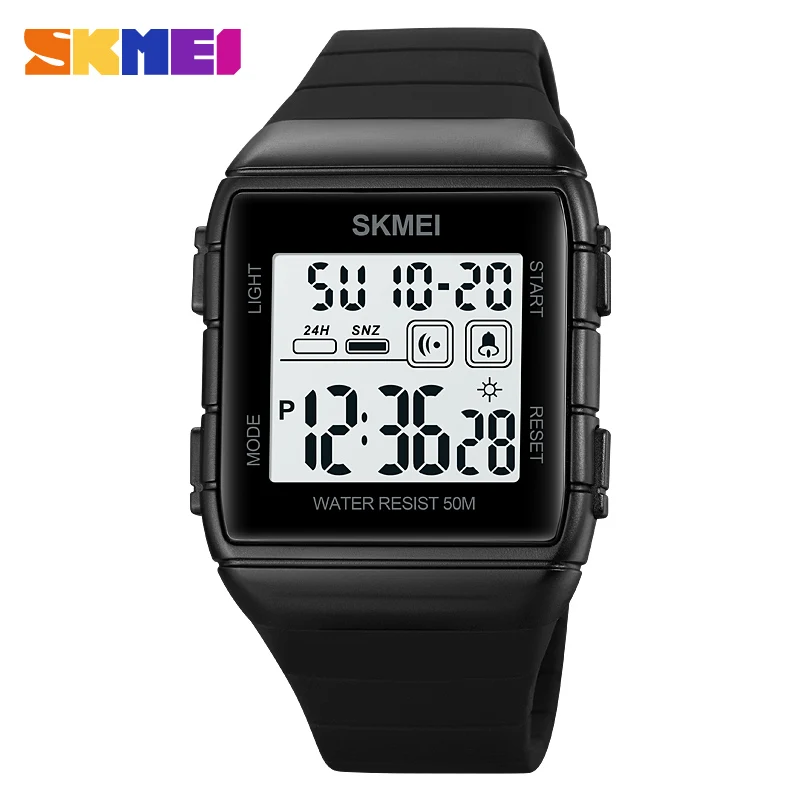 Skmei 1960 Sporthorloge Voor Mannen Waterdicht Militair Led Display Digitale Heren Polshorloges Elektronische Klok Reloj Masculino 1995