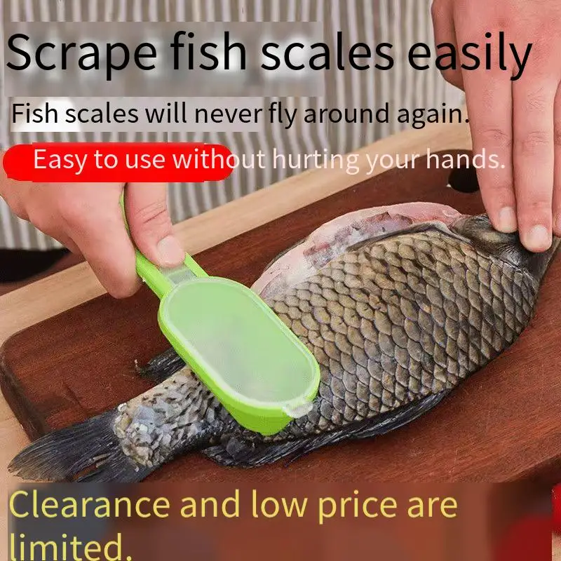 Thickened manual fish scale planer, household fish scale brush, fish killing and scale scraping device, anti-splashing