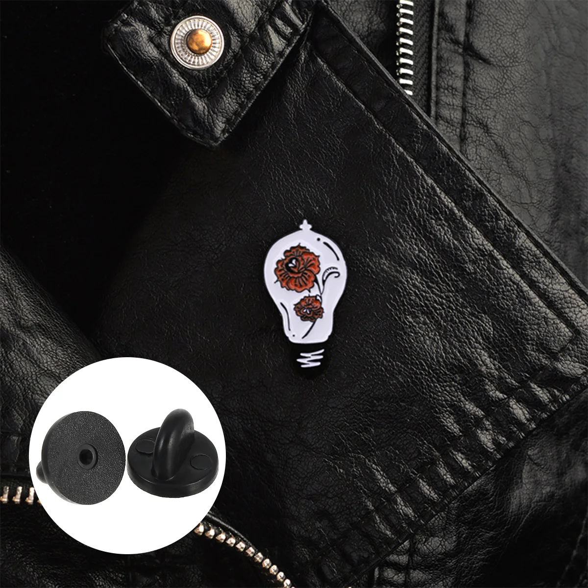 

200 Pcs Locking Butterfly Hat Pin Backplate Brooch Keepers Uniform Badge Replacement Tie