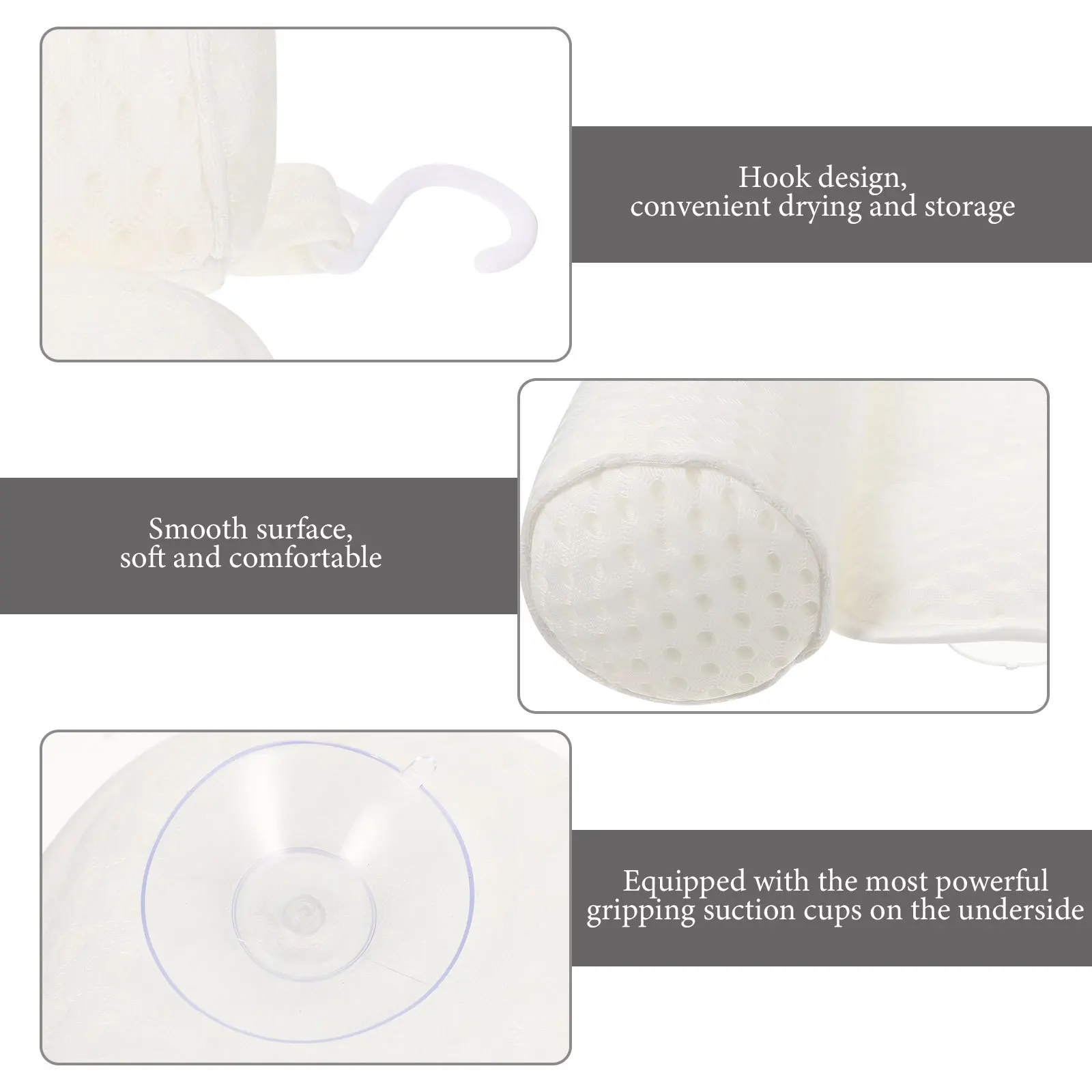 

Bathtub Pillow Bath Neck Support Extra Large Suction Cups Spa Tub Relaxing Head Rest Cushion Bath Spa Mat Bathtub Pillow