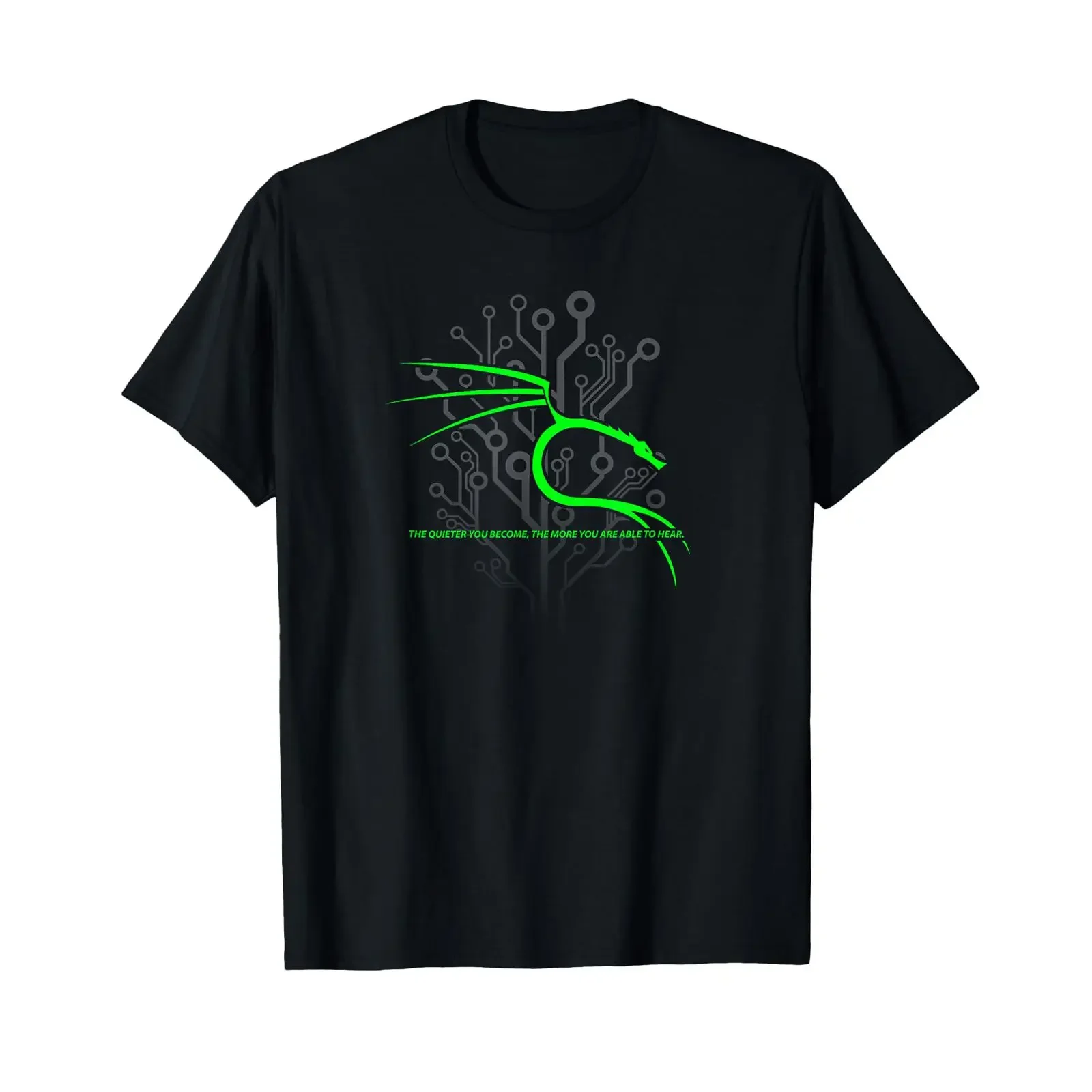 Backtrack Kali Linux with Dragon and Tagline Green T Shirt vintage Washed homme Comfortable designer clothes graphic Stylish