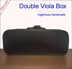 16.5 inch Double Viola Box with Oversized Accessory Box for Shoulder Rest square box waterproof material viola case