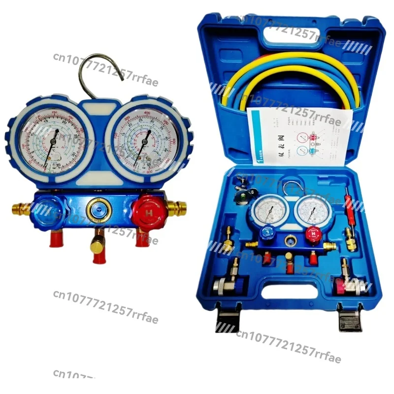 

R134aAir Conditioning Fluoride Meter Snow Pressure Meter Household R22R410ar32 Refrigeration and Ammonia Double Meter