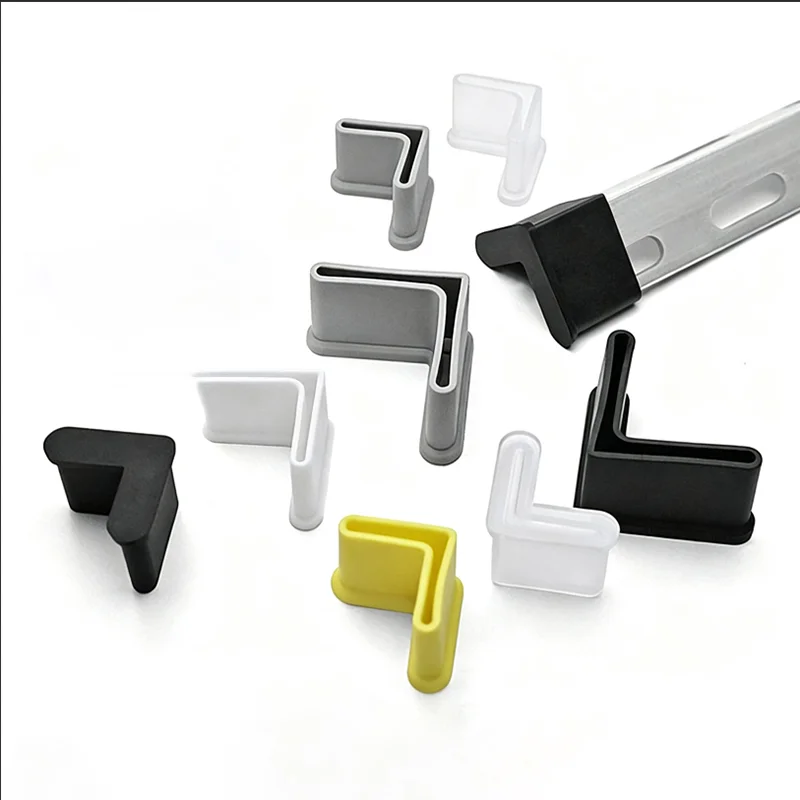 L-Shaped Angle Iron Foot Pads Wear Resistant Frame End Sleeves Floor Protective Caps for Steel Angle Bracket & Storage Rack Legs