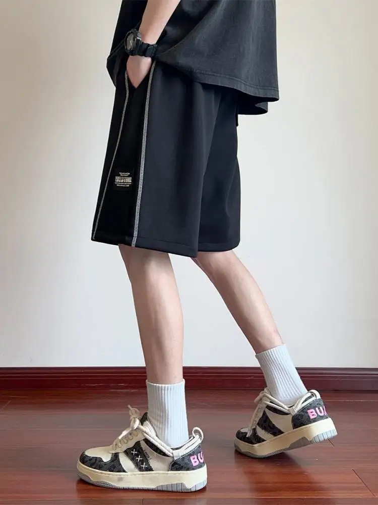 

Casual Loose Men's Short Shorts Summer Thin Five-Point Basketball Sports Pants Straight Tube Mid-Length American Style Youth