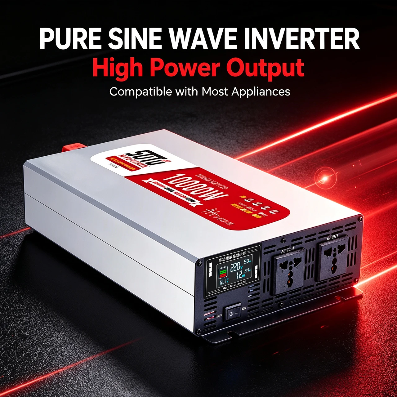 Pure sine wave inverter  6000W 8000W 10000W 12V24V to 220V 50HZ  110V 60HZ high power battery solar power converter universal