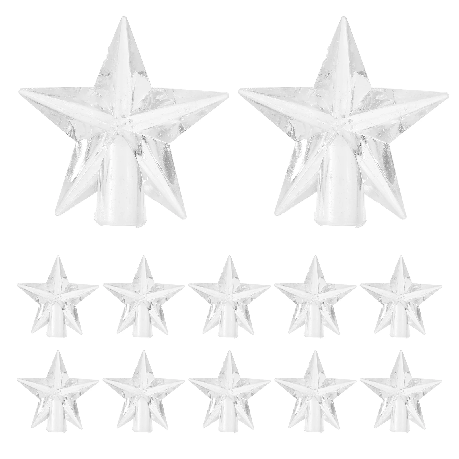 

100pcs Star Shape Bulb Cover Plastic Lamp Shade For String Light Diy Decorative Cover String Lamp Accessory Xmas Tree