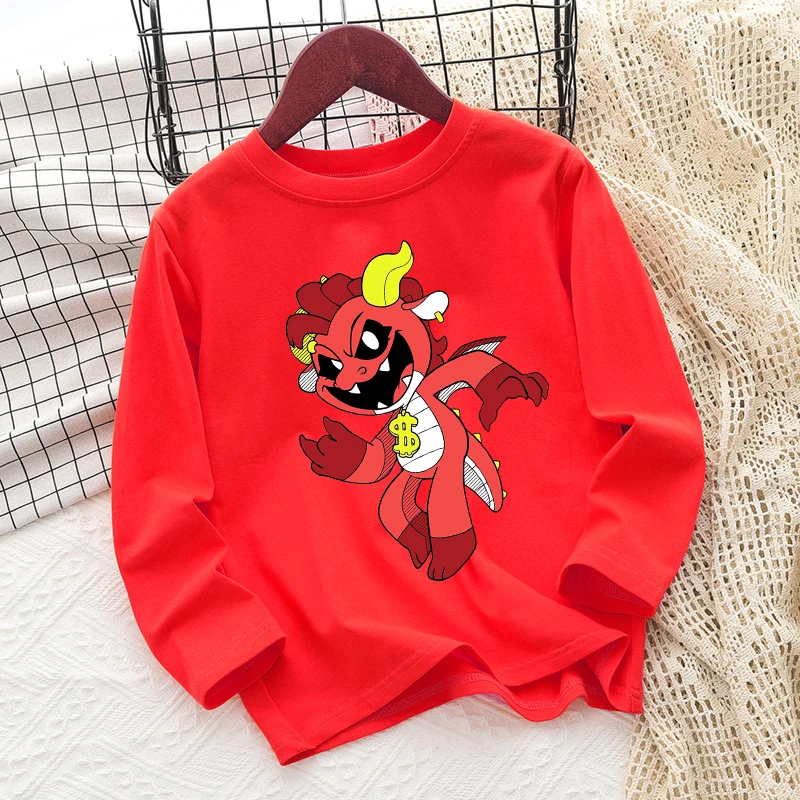 Nightmare Critters Kids T-shirts Cartoon Printed Children Tops Baby Boys Casuals Long Sleeves T-shirt Autumn Children Clothing