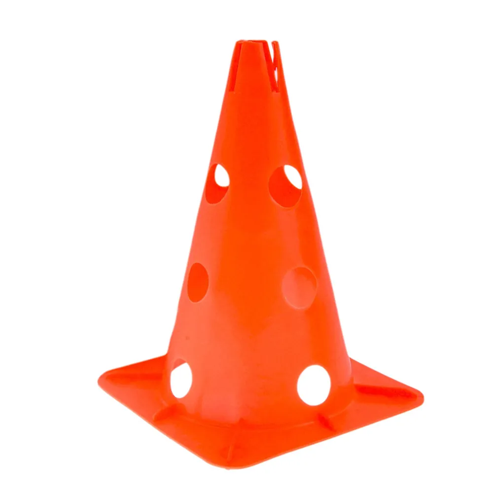 5pcs-30cm-hollow-slotted-cones-neon-orange-windproof-football-training-markers-easy-carry-store-improve-footwork-flexibility
