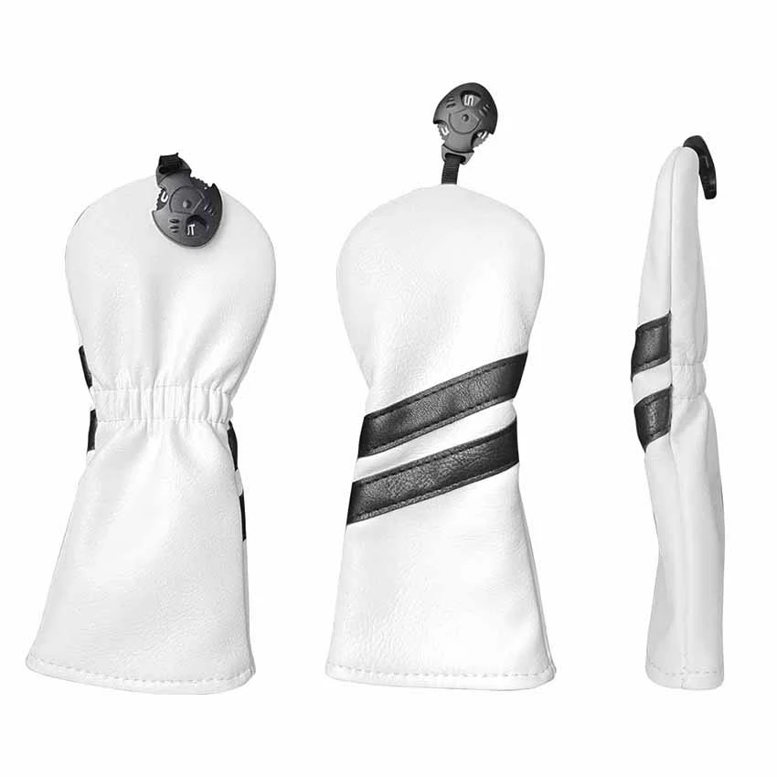 أغطية رأس خشبية لأرقام نادي الجولف من الجلد الفاخر للسائق الممر الخشبي الهجين مع علامات أرقام هدية للاعبي الغولف