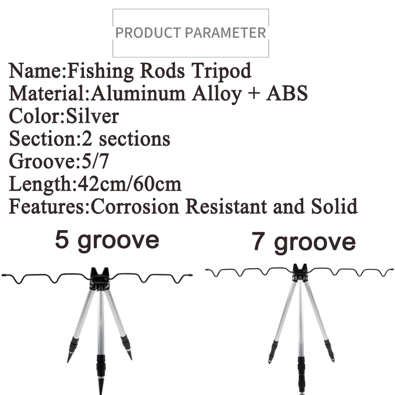 Sideny-Telescopic Bracket Holder,Sea Pole Support Frame, 3-Fold Fishing Rod Rest Base, Fishing Rod Load-Bearing, Tripod Stand image 6