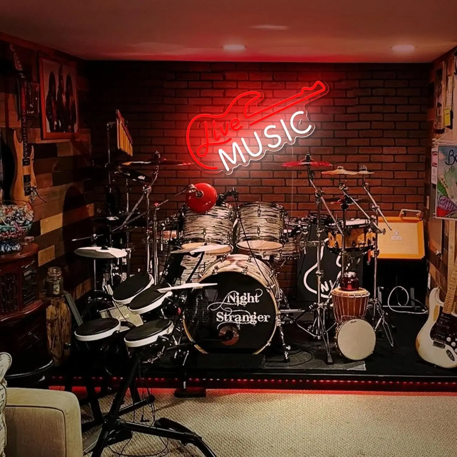 기타 USB 전원 LED 네온 사인, 밝기 조절 네온 조명, 방 장식, 사무실 데일리 파티, 생일 선물, 펍, 남자 동굴 벽 장식