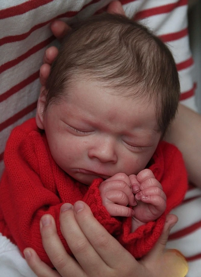 Npk 19''feito à mão de alta qualidade cor fresca inacabada peças diy bebe reborn milão com corpo de pano kit de boneca de toque macio