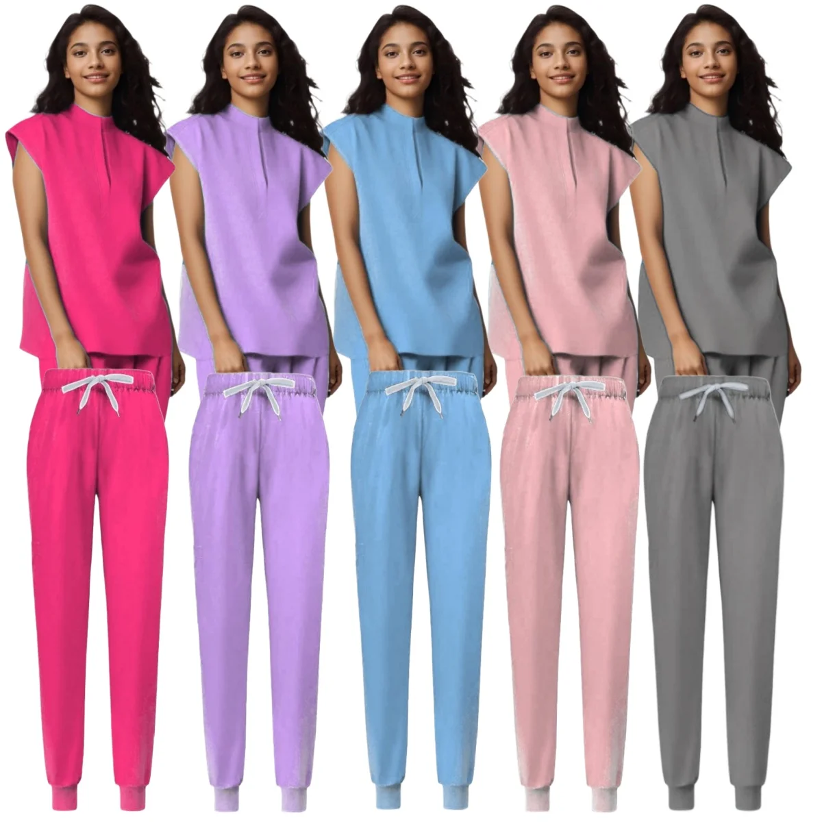 Multicolor Unisex Short Sleeved Phary Nurse Uniform Hospital Doctor Workwear Oral Dental Surgery Uniforms Medical Scrubs Sets