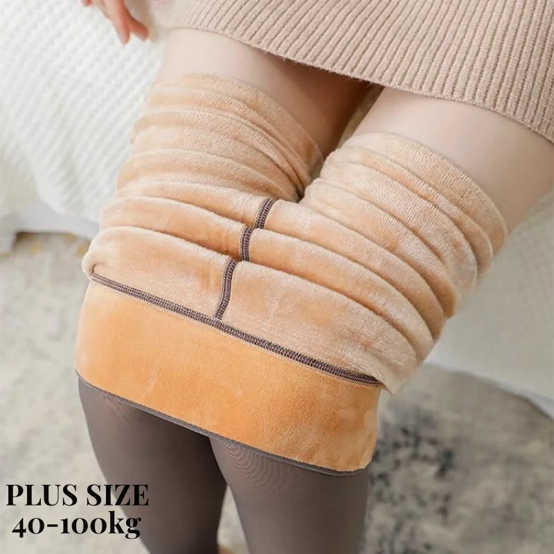 2026 120KG Warme Winter-Strumpfhose Übergröße Sexy Strumpfhose Damen Fake-Strümpfe Panty Skin Effect Dicke Transparente Strumpfhose Leggings – Detail 9