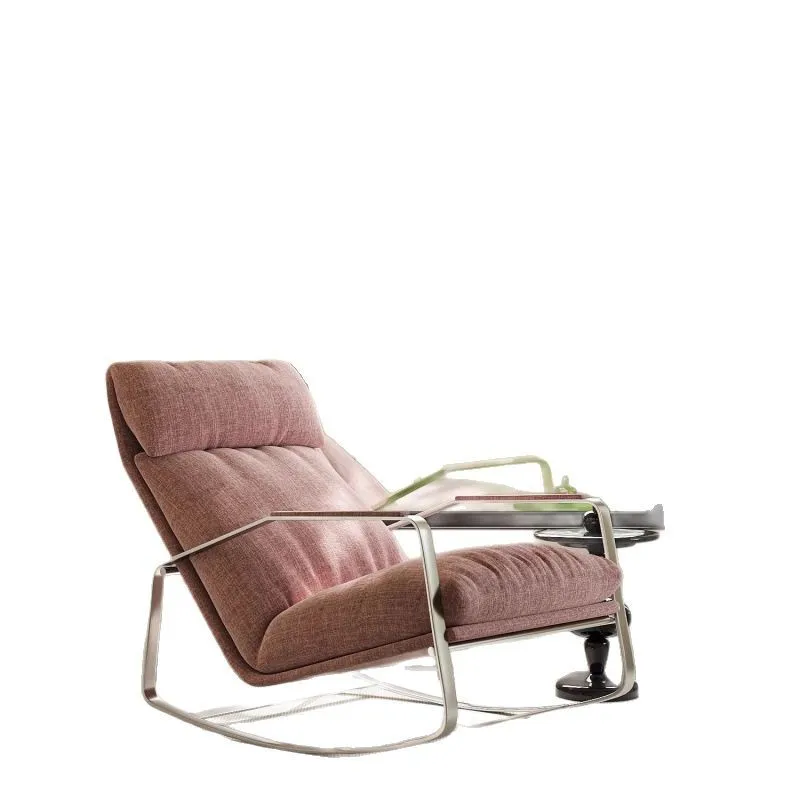 Round Owen Leisure Rocking Chair Wabi Wind Blowing Rocking Chair EasyBedroom Living Room Leisure Lazy Sofa Rocking