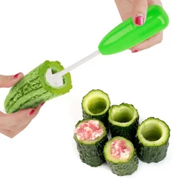4pcs/set Vege Drill Vegetable Spiral Cutter Spiralizer Digging Device Corer  For Stuffed Vegetables Kitchen Accessories