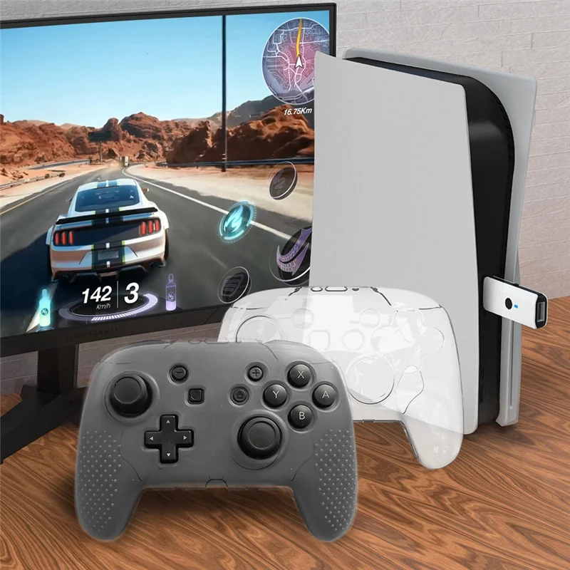 FFYY-Gamepad-Abdeckungsschale für Switch 2Pro Controller, kristalltransparente, kratzfeste Schutzhülle, verschleißfest