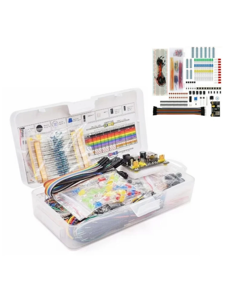 Zestaw startowy projektu DIY dla Arduino Zestaw elektroniczny Zestaw elektroniczny Zestaw komponentów elektronicznych z pudełkiem Płytka stykowa 830 punktów — zdjęcie produktu 7
