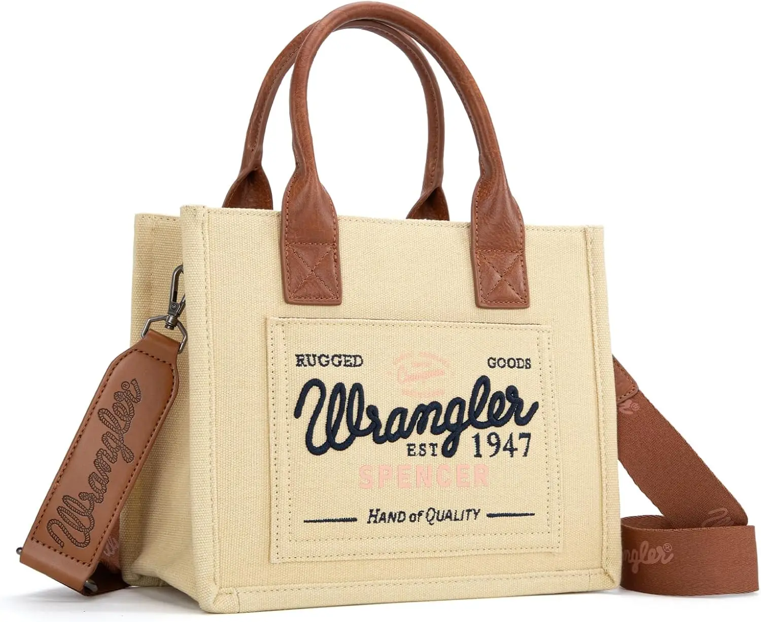 Vintage Canvas Tote Bag for Women with Top Handle, Retro Style Handbag