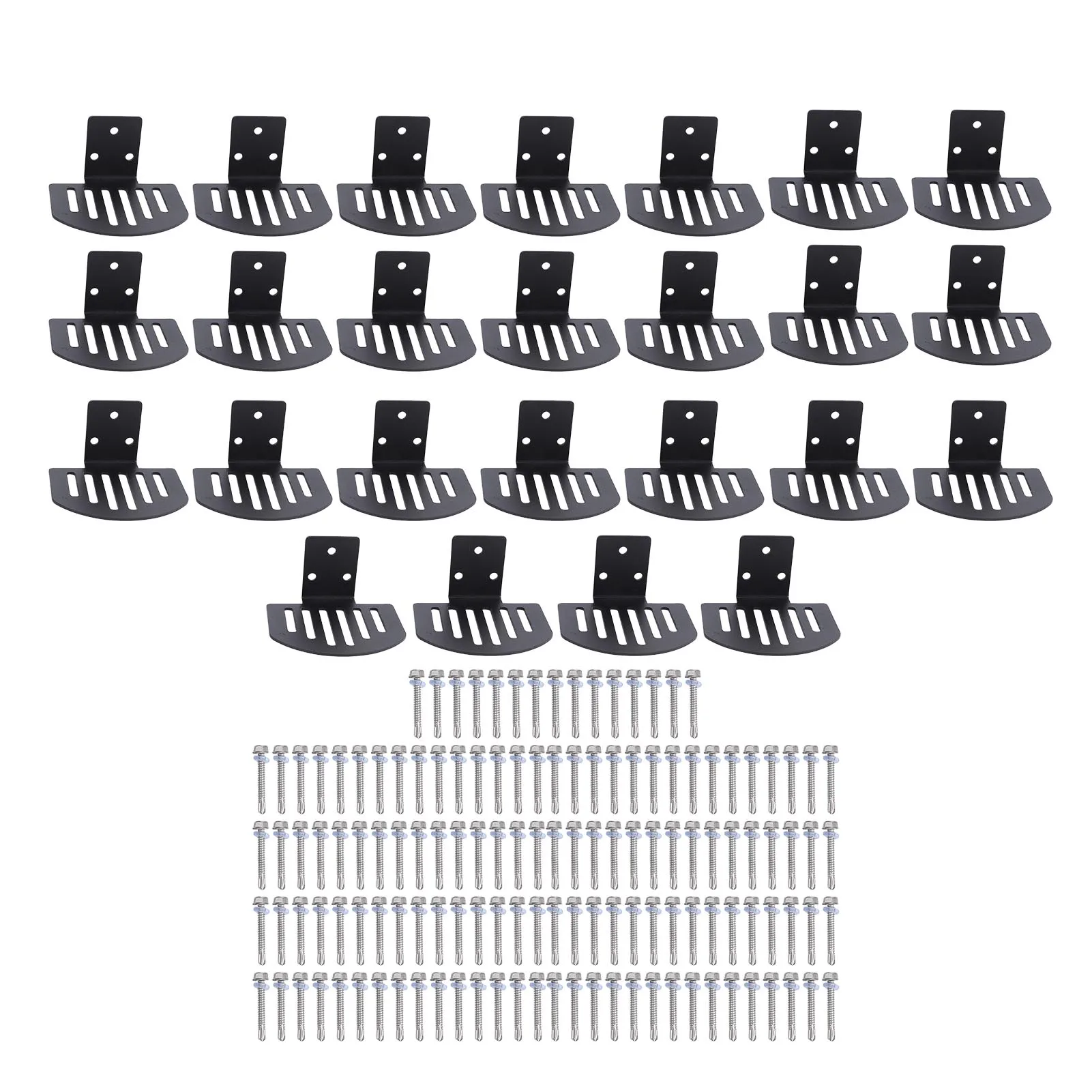 25pcs Standing Seam Snow Guard Waterproofing Heavy Duty Carbon Steel Fanshaped Roofing Snow Ice Stop