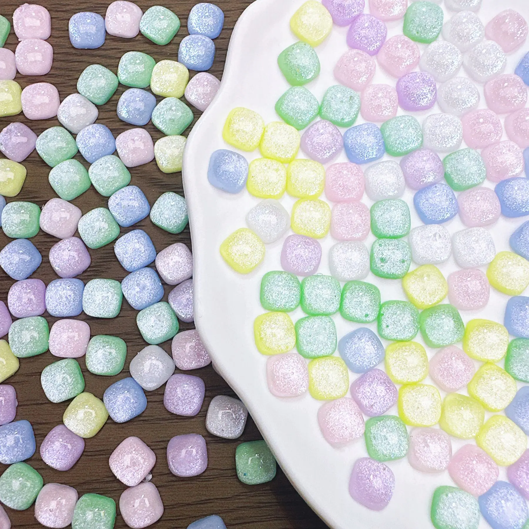 100Pcs Cat's Eye Sugar Cube Na - đánh giá và giá Resin Art Cube