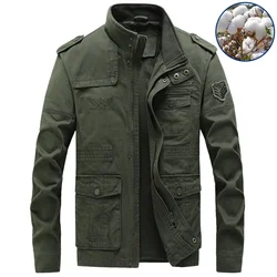 2022 Men New Autumn Casual Unload Cargo Jacket Mens Cotton Cargo Jackets Men Spring Stand Collar Windbreaker Jacket Coat