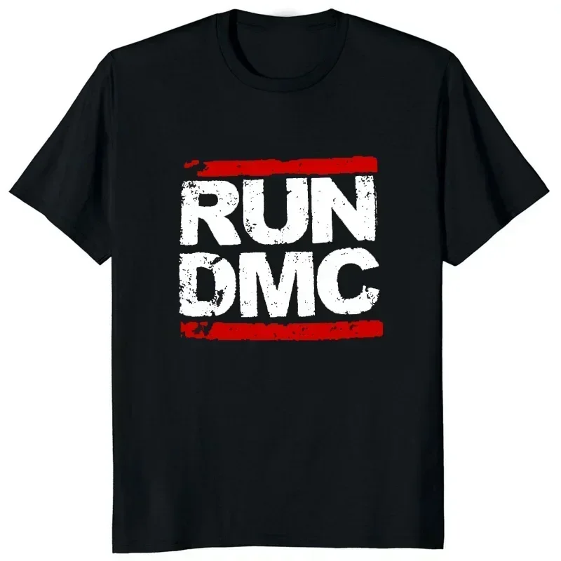 2024 Vintage Run Dmc Hip Hop Casual Fashion Tees Rock Muisc Printed Graphic Male Tshirts Short Sleeve Streetwear Loose T-shirt