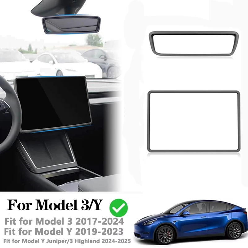 

For Tesla Model 3 / Y Silicone Protective Frame Edge Cover Central Control Display Navigation Screen Protector Car Accessories