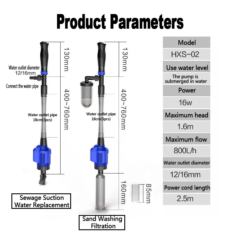 

Household Fish Tank Automatic Water Changer Aquarium Fish Feces Filter Cleaning Tool Fish Tank Sand Gravel Water Changer Tools