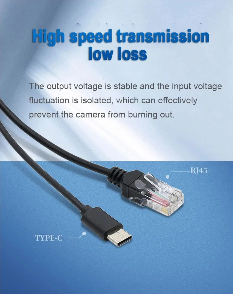 POE-Splitter 48 V auf 5 V Micro-USB Typ-C 100 Mbit/s und 1000 Mbit/s Gigabit-POE-Kamera-Injektor-Netzteil für Huawei Hikvision – Detail 6