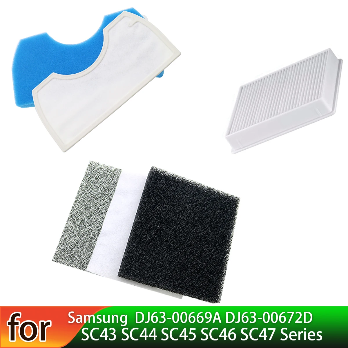 Сменный комплект для пылесоса, подходящий для фильтра Samsung CLEANER DJ63-00669A DJ63-00672D SC43 SC44 SC45 SC46 SC47 Series