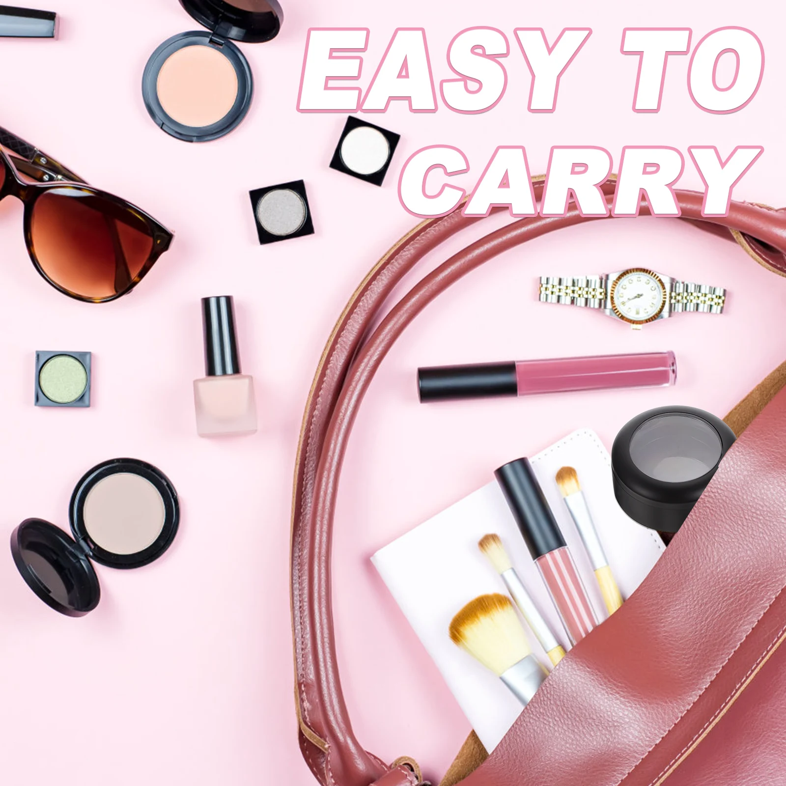 

8pcs Single Color Eyeshadow Empty Boxes 26mm Inner Diameter Compact Case Sponge Holder for Travel Storage Makeup Tool