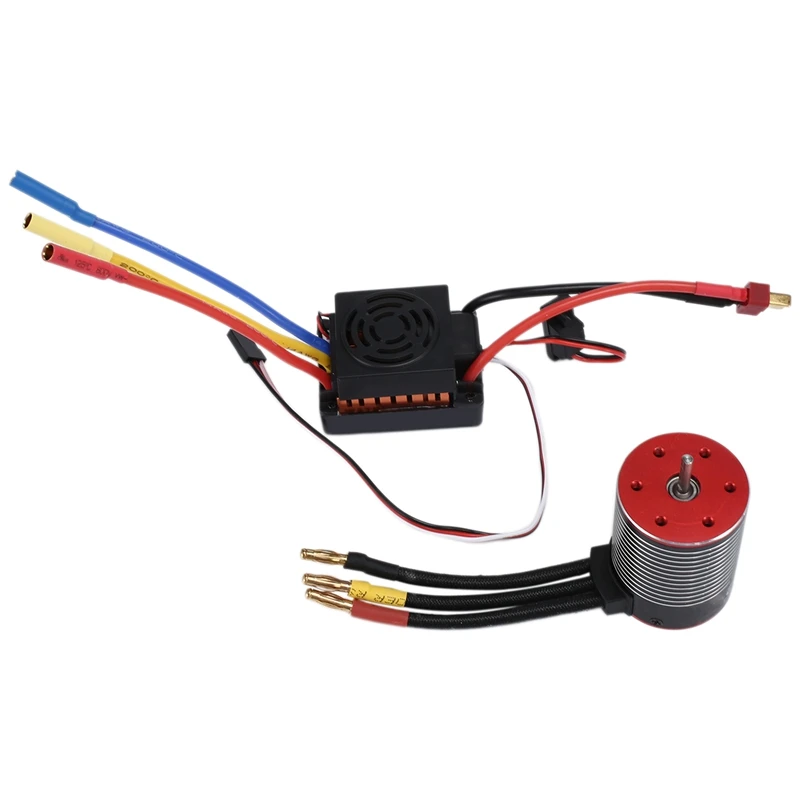 

3650 4500KV Brushless Motor And 60A Brushless ESC Waterproof For 1:10 1/10 RC Truck Car Boat Model