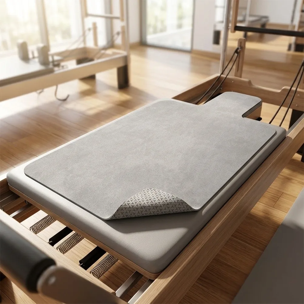 Anti-slip Silicone For Pilates Reformer Mat Sweat-Absorbent Artificial Suede Towel For Yoga Fitness Equipment Accessories