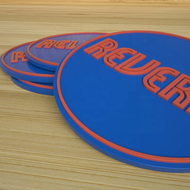 Coaster with Soft Pvc, Personalized Customization, Debossed, Colorful Logo, Drink, Eco-Friendly