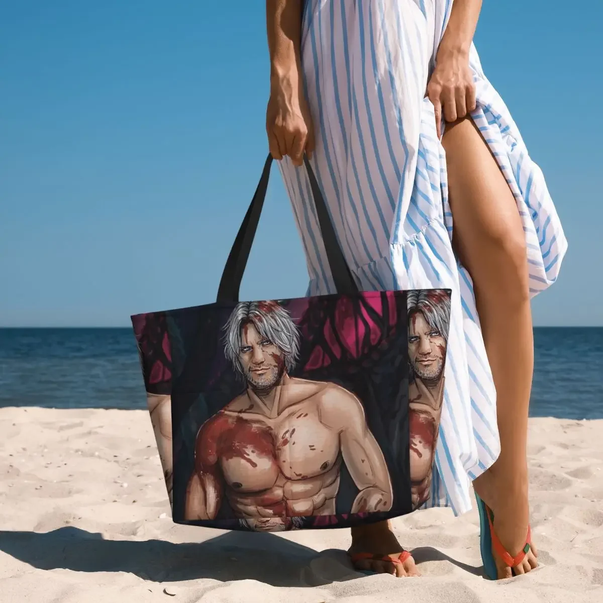 Dante Devil May Cry 5 Classic . Beach Tote Bag Sport Gym Yoga Duffle Large Tote Bag Women Travel Bag Fitness bag