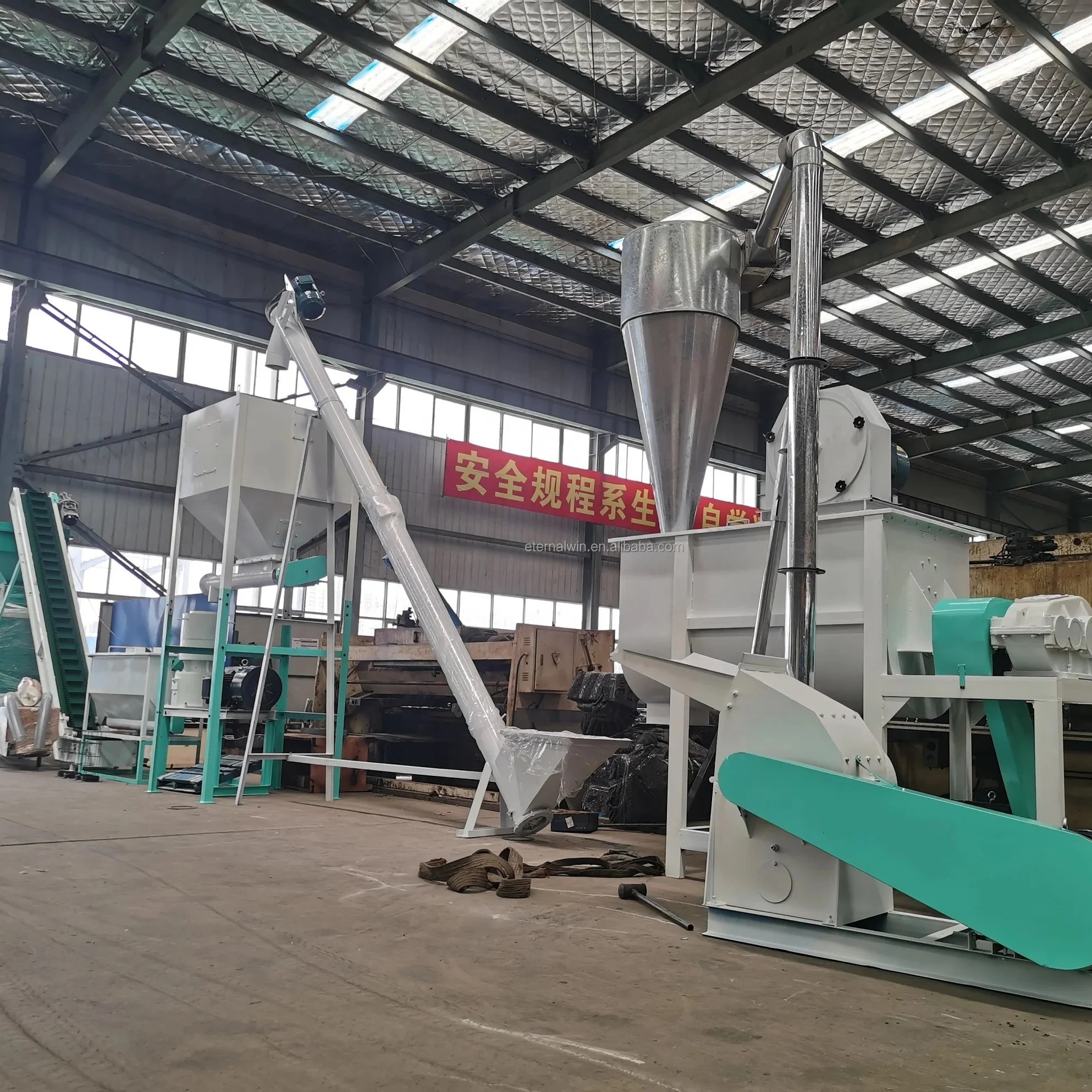 Industrial Feed Pellet Line Steam Conditioner Ring Die Animal Horse Goat Broiler Alfalfa Grass Feed Pellet Making Mill Machine