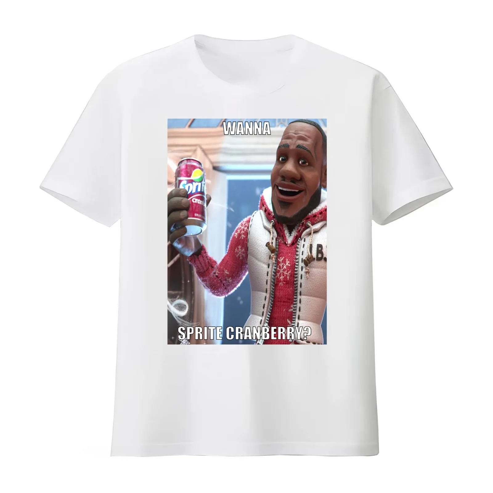 Sprite Cranberry - Wanna Sprite Cranberry? Meme ****TOP ZOZZLE**** T-Shirt Summer Casual Cotton Tee Oversized Streetwear Tops