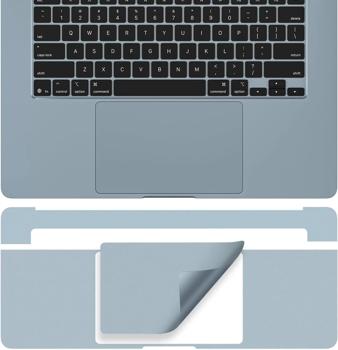 Naklejka ochronna na touchpad i podkładkę pod nadgarstki do MacBook Air 13.6 A3449 M5 AIR 15' A3448 2026 M2 M3 M4, winylowa folia ochronna na laptopa. — zdjęcie produktu 4