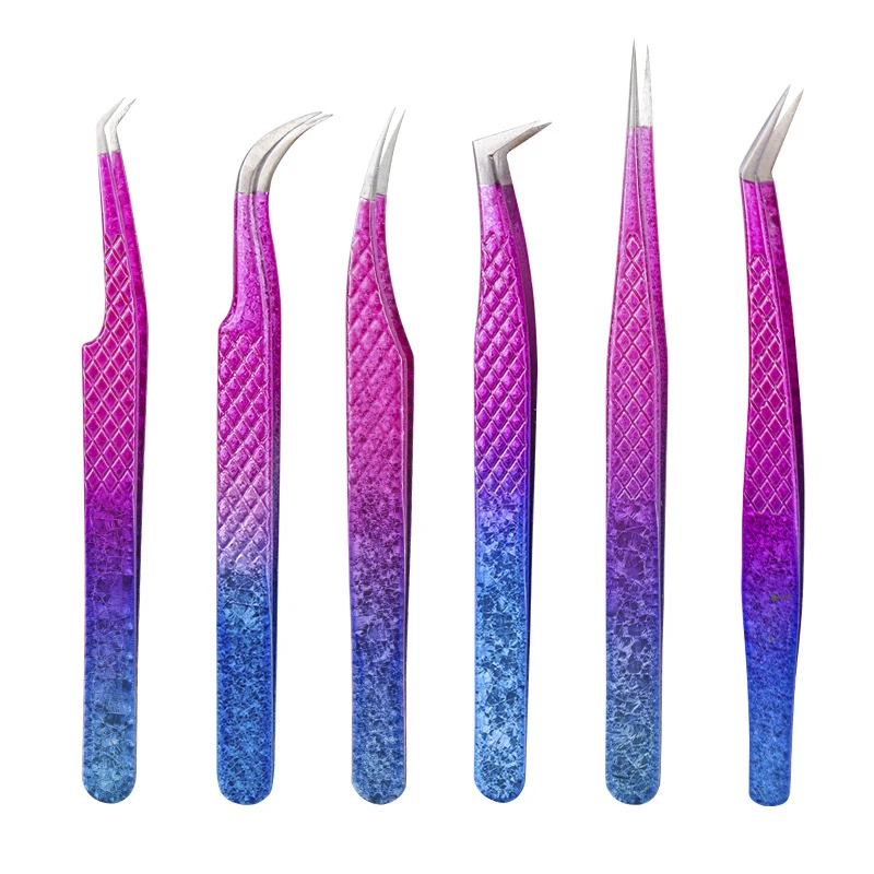 Tweezers Eyelash Extensions Clip Eyebrow Lash Extension Tweezers Cosmetic Makeup Tools Professional Precision Eyelash Tweezers