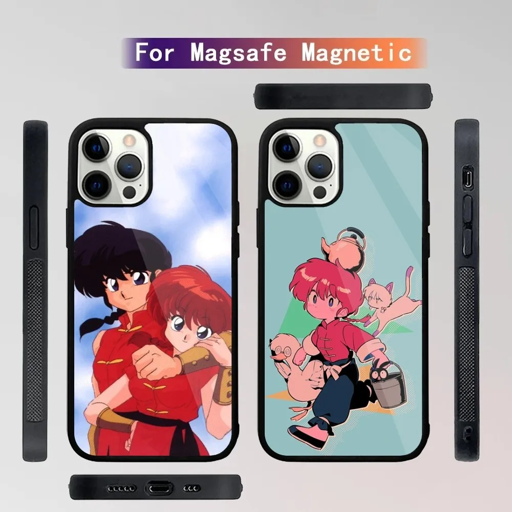 Anime R-RANMA 1 2 Phone Case For iPhone 15,14,13,12,11,Plus,Pro,Max Mini Magsafe Magnetic Wireless Charging