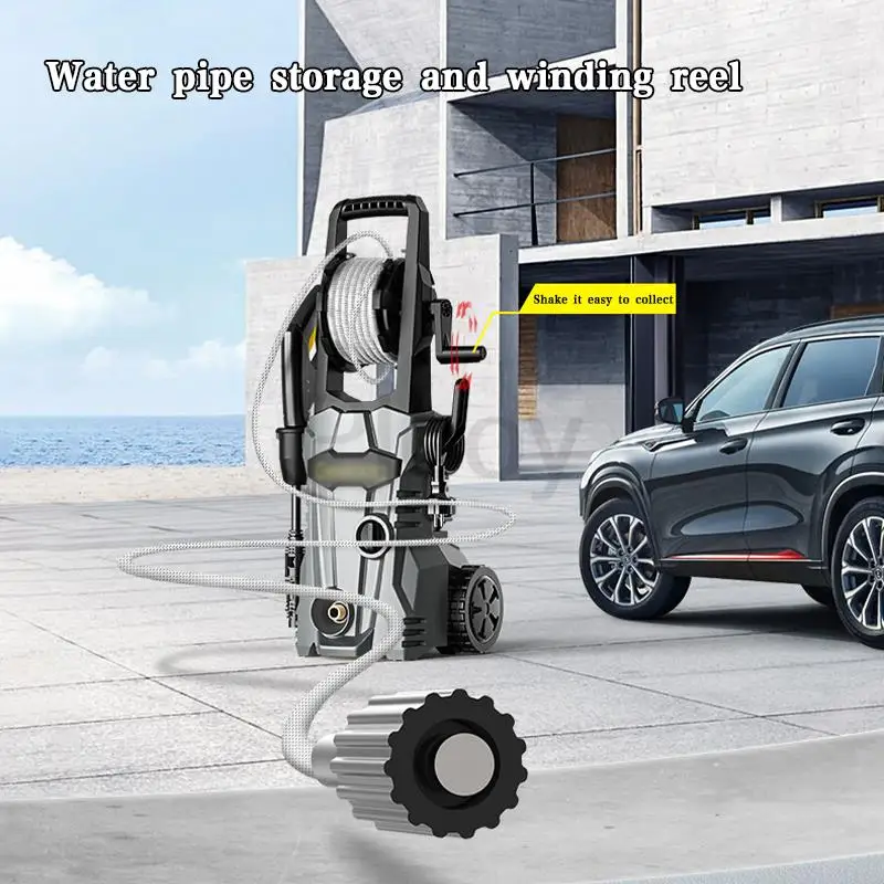 8L ارتفاع ضغط آلة غسل سيارات المنزلية حديقة غسالة مع مدفع المياه 1600 واط عالية الطاقة آلة تنظيف الحديقة للمنزل #3