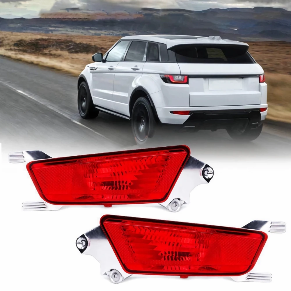 1 Pair Rear Bumper Fog Light Tail Lamp For Range Rover Evoque 2011 2012 2013 2014 2015 2016 2017 2018 Reflector Accessories Part