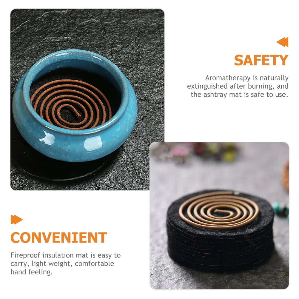 Censer Cotton Pad Burner Fireproof Mat Incense Accessories Holder Pads Mats Charcoal