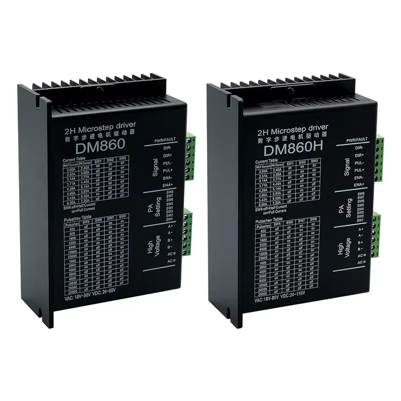 HTNC DM860H DM860 2 Phase Digital Stepper Motor Driver 7.2A AC18-80V DC24-110V for NEMA23 NEMA34 CNC Router