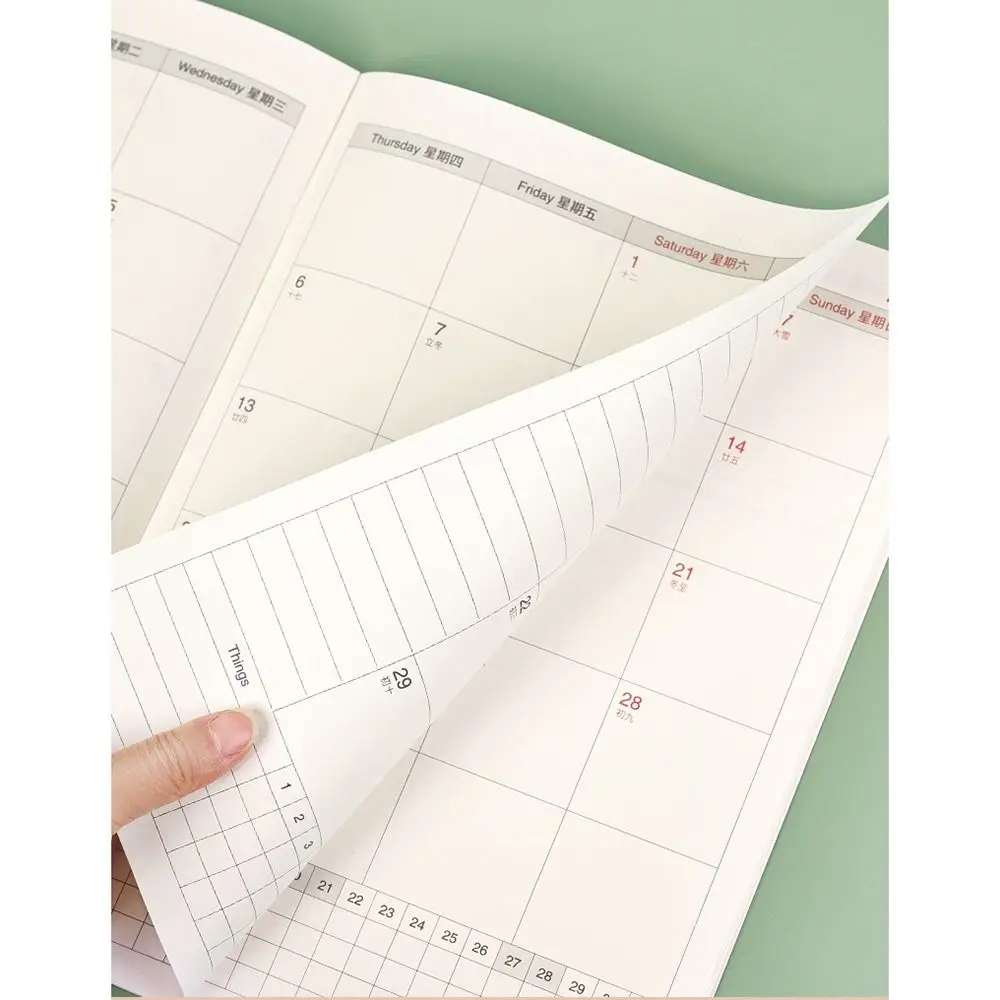 2025 Calendar Planner Notebook A4/A5 Day/Week/Year Agenda Planner Notepad Diary Schedules Organizer