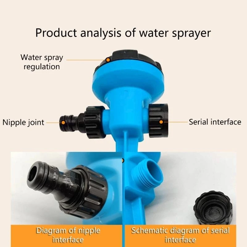 4pcs Garden Sprinkler Automatic Adjustable Watering Irrigation for Outdoor Lawn